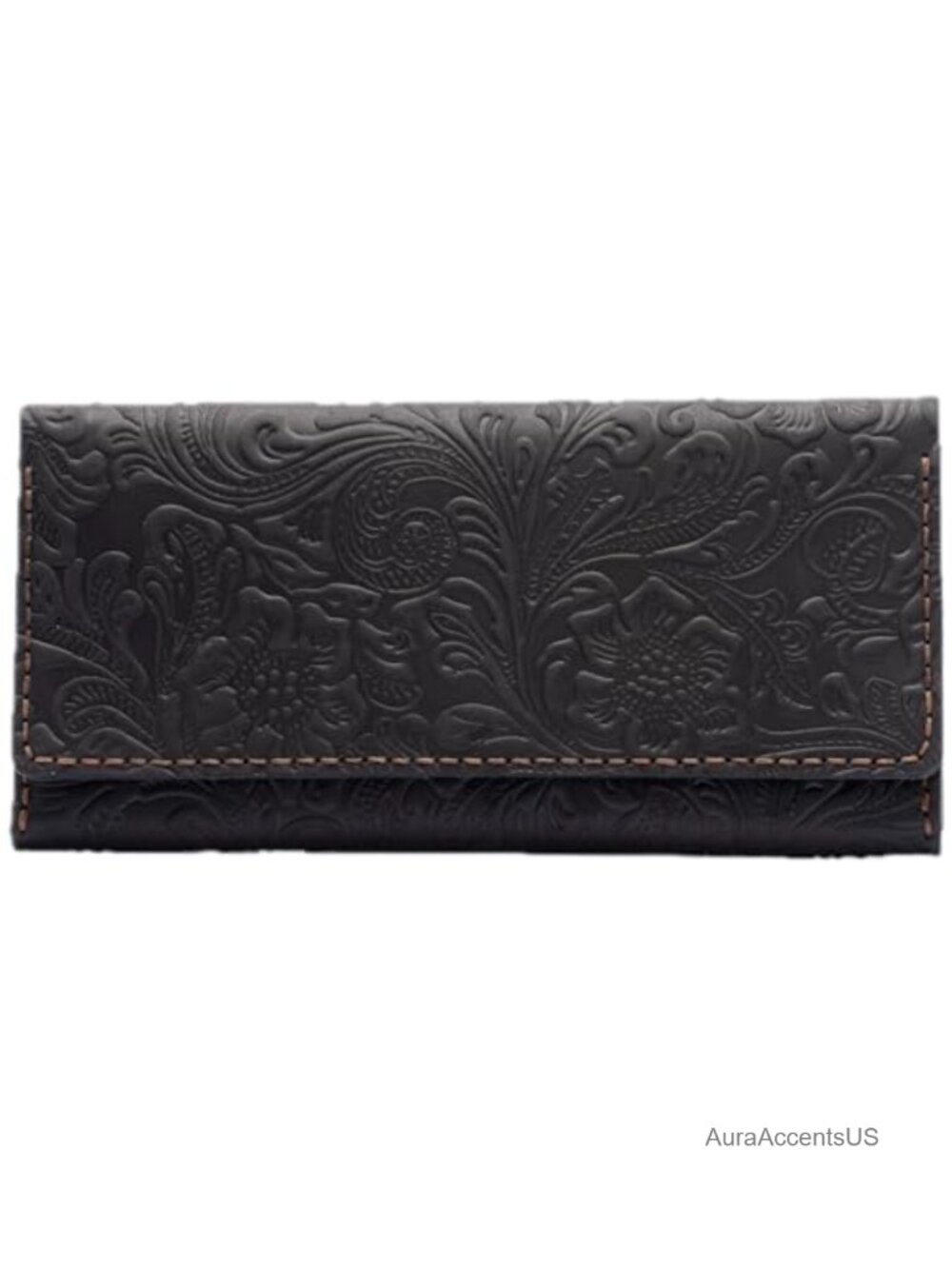 Handmade Genuine Tooled Leather Western Wallet for Women